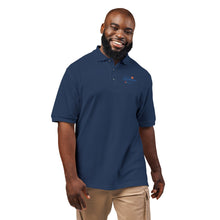 Load image into Gallery viewer, Embroidered Black Polo Shirt — 'Sea Breeze' Nautical Logo
