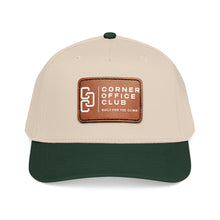 Load image into Gallery viewer, Leather Patch Baseball Cap — Corner Office Club "Built for the Climb"