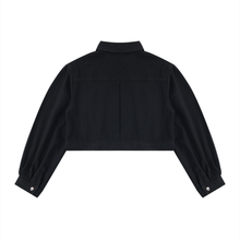 Load image into Gallery viewer, Women’s Crop Denim Jacket