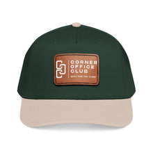 Load image into Gallery viewer, Leather Patch Baseball Cap — Corner Office Club "Built for the Climb"