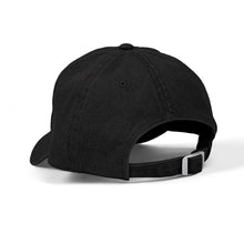 Load image into Gallery viewer, Corner Office Club Embroidered Denim Hat — Black Logo Baseball Cap