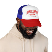 Load image into Gallery viewer, Corner Office Club Trucker Hat — 'Built for the Climb' Foam Mesh Cap