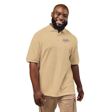 Load image into Gallery viewer, Embroidered Black Polo Shirt — 'Sea Breeze' Nautical Logo