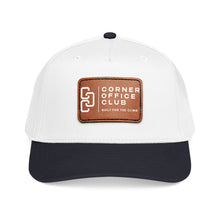 Load image into Gallery viewer, Leather Patch Baseball Cap — Corner Office Club "Built for the Climb"