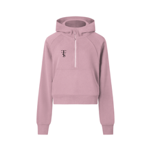 Load image into Gallery viewer, Cropped Half-Zip Hoodie