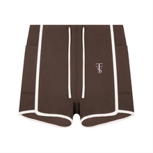 Load image into Gallery viewer, Women's High Rise Color Block Yoga Shorts
