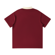 Load image into Gallery viewer, Contrast Collar Raglan Polo Shirt