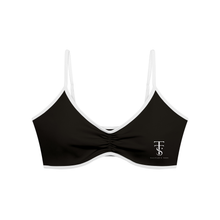 Load image into Gallery viewer, Women's Color Block Ruched V-Neck Sports Bra