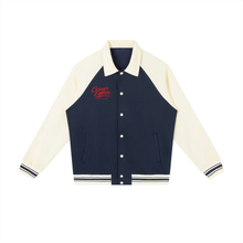 Load image into Gallery viewer, Contrast Raglan Sleeve Baseball Jacket