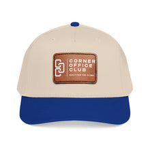 Load image into Gallery viewer, Leather Patch Baseball Cap — Corner Office Club "Built for the Climb"