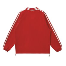 Load image into Gallery viewer, Contrast Striped Lapel Collar Sweatshirt