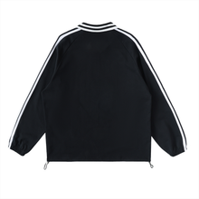 Load image into Gallery viewer, Contrast Striped Lapel Collar Sweatshirt