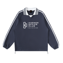 Load image into Gallery viewer, Contrast Striped Lapel Collar Sweatshirt