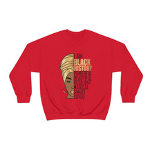 Load image into Gallery viewer, I AM BLACK HISTORY Unisex Heavy Blend™ Crewneck Sweatshirt