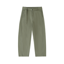 Load image into Gallery viewer, Belted Barrel-leg Chino Pants
