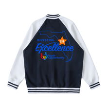 Load image into Gallery viewer, Two Tone Raglan Sleeve Varsity Jacket
