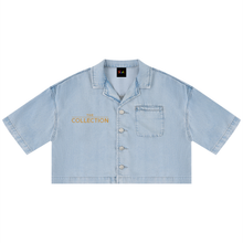 Load image into Gallery viewer, Women's Vintage Wash Boxy Cropped Shirt
