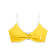 Load image into Gallery viewer, Women's Color Block Ruched V-Neck Sports Bra
