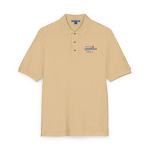 Load image into Gallery viewer, Embroidered Black Polo Shirt — 'Sea Breeze' Nautical Logo
