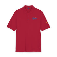 Load image into Gallery viewer, Embroidered Black Polo Shirt — 'Sea Breeze' Nautical Logo
