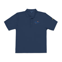 Load image into Gallery viewer, Embroidered Black Polo Shirt — 'Sea Breeze' Nautical Logo
