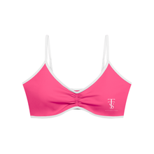 Load image into Gallery viewer, Women's Color Block Ruched V-Neck Sports Bra
