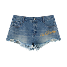 Load image into Gallery viewer, Women's Vintage Wash Raw Hem Denim Shorts
