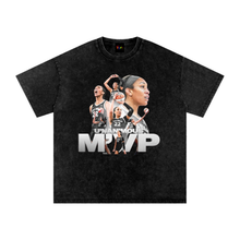 Load image into Gallery viewer, A'ja Wilson Unanimous MVP Snow Washed Oversized Cotton T-Shirt
