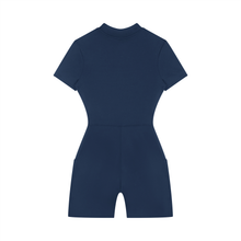Load image into Gallery viewer, Women's Quarter-Zip Short Sleeve Romper
