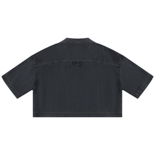 Load image into Gallery viewer, Women's Vintage Wash Boxy Cropped Shirt
