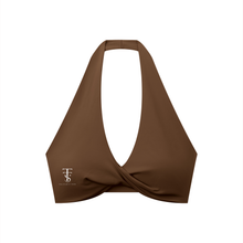 Load image into Gallery viewer, Women's Pleated Halter Sports Bra
