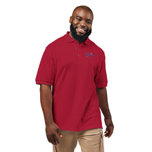 Load image into Gallery viewer, Embroidered Black Polo Shirt — 'Sea Breeze' Nautical Logo
