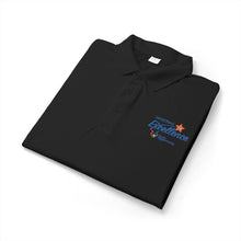 Load image into Gallery viewer, Staff Men’s Black Competitor Polo — Embroidered ‘Stronger Together’ Team Logo
