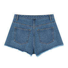 Load image into Gallery viewer, Women’s Vintage Wash High Rise Denim Shorts
