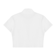 Load image into Gallery viewer, Women's Cropped Full Zip Short Sleeve T-Shirt
