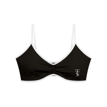 Load image into Gallery viewer, Women's Color Block Ruched V-Neck Sports Bra
