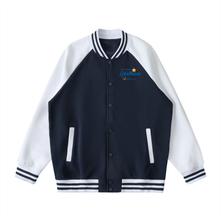 Load image into Gallery viewer, Two Tone Raglan Sleeve Varsity Jacket
