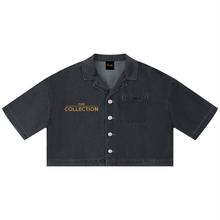 Load image into Gallery viewer, Women's Vintage Wash Boxy Cropped Shirt
