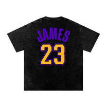 Load image into Gallery viewer, LeBron James - NBA's All-Time Leading Scorer Snow Washed Oversized Cotton T-Shirt
