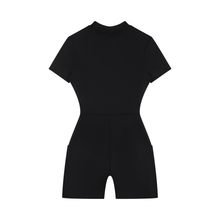 Load image into Gallery viewer, Women's Quarter-Zip Short Sleeve Romper
