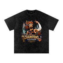 Load image into Gallery viewer, Jalen Brunson King of New York Snow Washed Oversized Cotton T-Shirt
