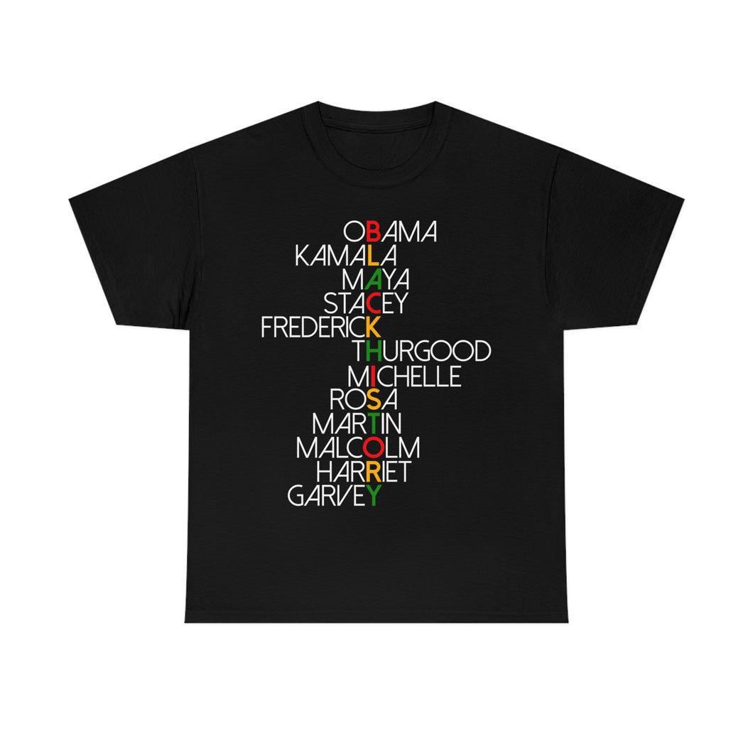 Black History Greats Unisex Heavy Cotton Tee (black)