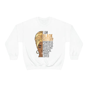 I AM BLACK HISTORY Unisex Heavy Blend™ Crewneck Sweatshirt