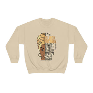 I AM BLACK HISTORY Unisex Heavy Blend™ Crewneck Sweatshirt