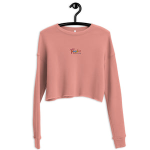 Embroidered Crop Sweatshirt